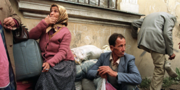 Bosnian refugees in Croatia in 1990s.